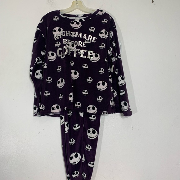 Disney Other - NEW Nightmare Before Coffee Jack Skellington Pajama Set Size Medium